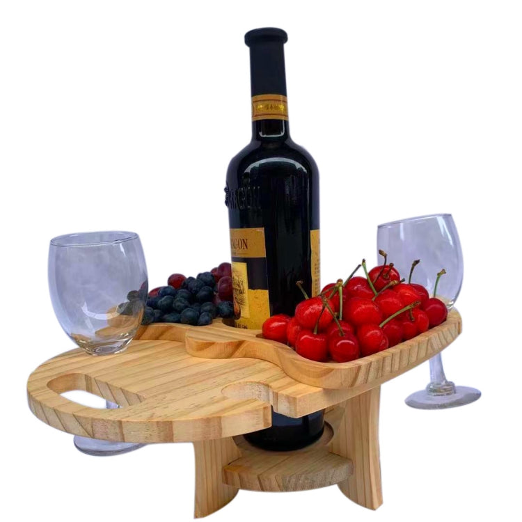 Nevosa | Table de pique-nique d'extérieur en bois pliable avec refroidisseur à vin (Couleur bois)