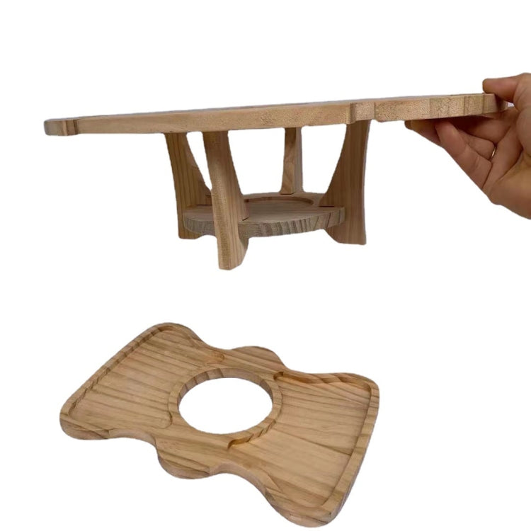 Nevosa | Table de pique-nique d'extérieur en bois pliable avec refroidisseur à vin (Couleur bois)