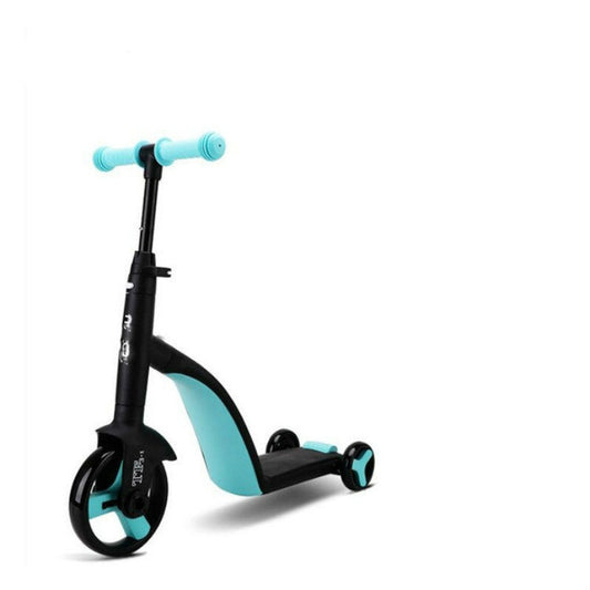 Nevosa | nadle Vélo d'équilibre pliable trois roues trois modes Trottinette pour enfants (Bleu)