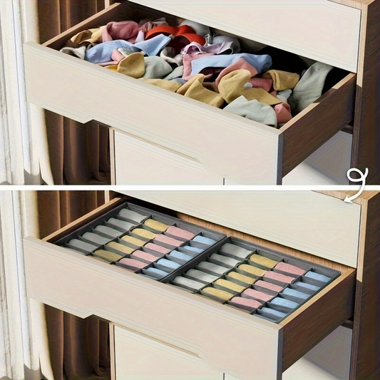 Organiseur pour chaussettes et sous-vêtements avec 24 compartiments